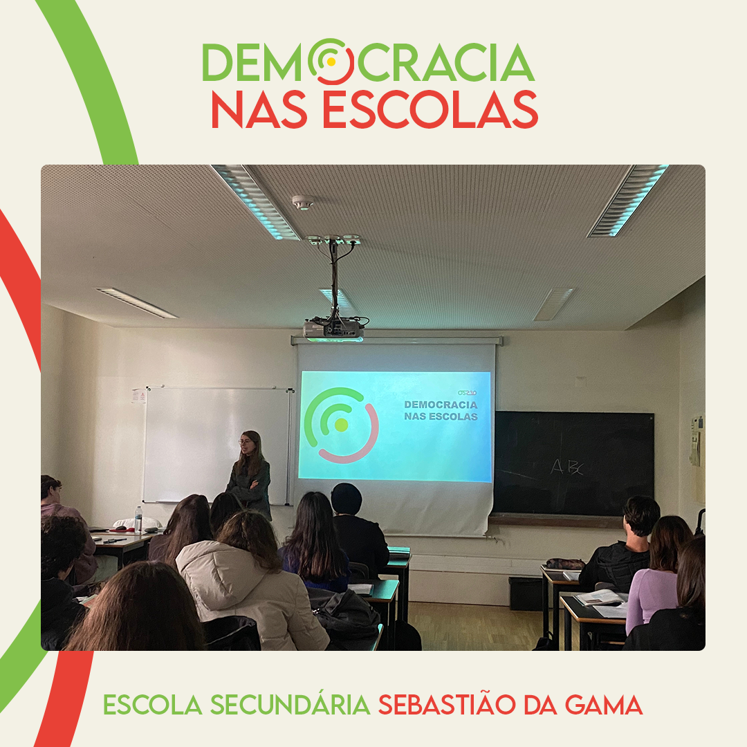 Publicação sobre o democracia nas escolas, a ida dos 230 às escolas