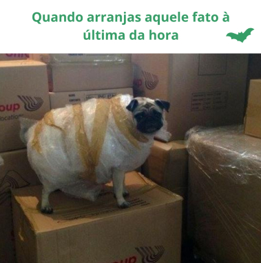 Meme de Halloween, Quando arranjas aquele fato à última da hora