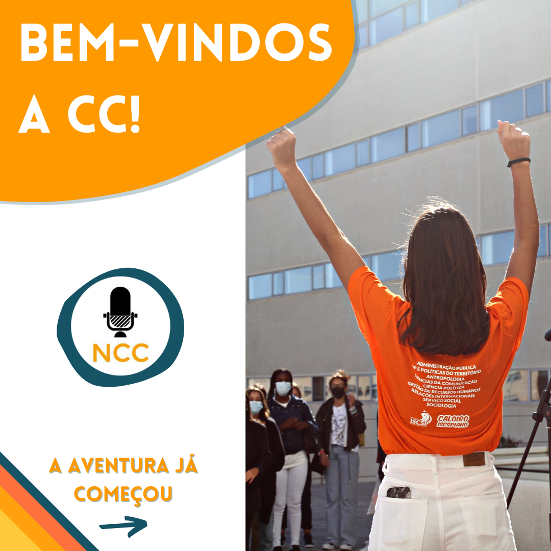 Capa da publicação de boas vindas a alunos de Ciências da Comunicação ao ISCSP