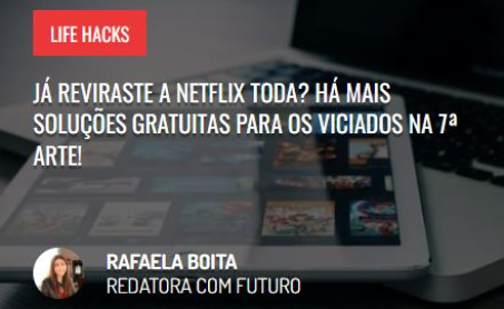 Tablet com a Netflix em cima de uma mesa