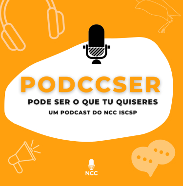 Logótipo e publicação de apresentação do podcast do ncc, o podccer